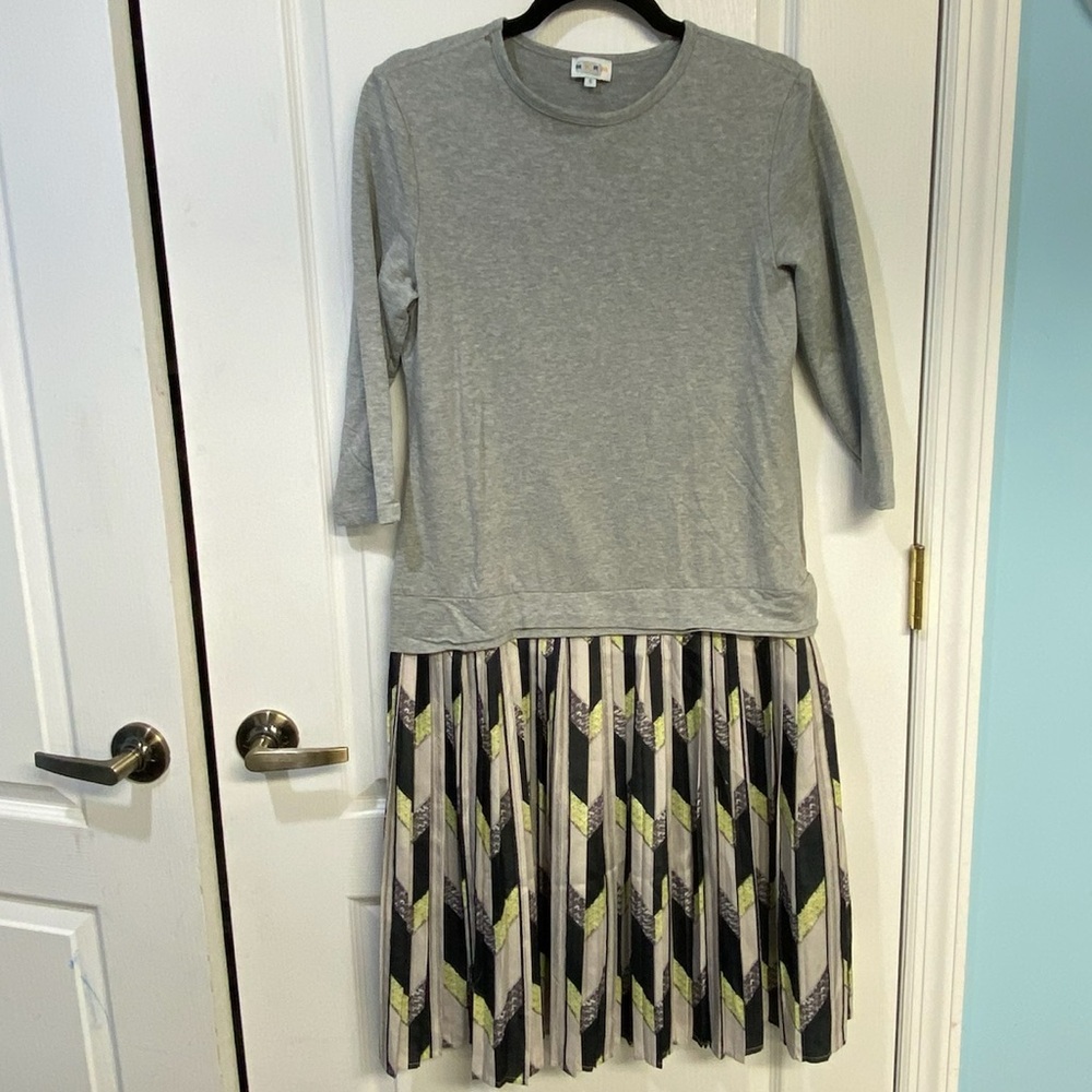Black and White Geometric A-Line Dress